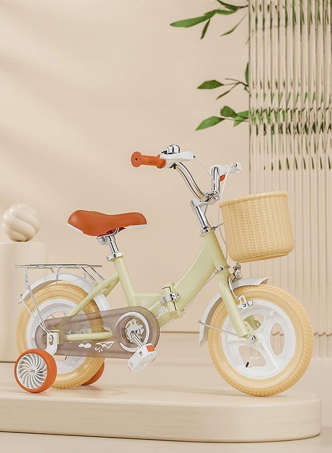WALALLA Girls' Kids Bike with Training Wheels for Ages 3-12 Years - Available in 12, 14, 16, 18 Inch Sizes, Features a Coaster Brake for Easy Stopping, Includes a Front Basket, Kickstand, and Comes in Multiple Bright Colors for a Fun and Safe First Riding Experience - Image 2